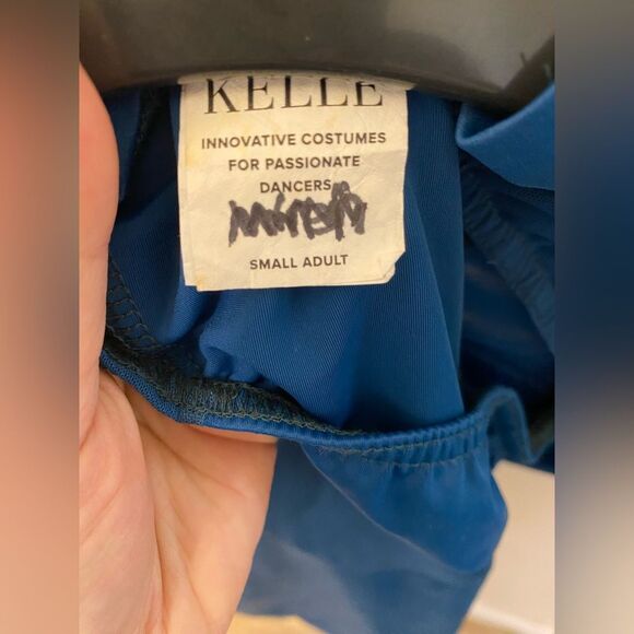 Kelle dance costume deep blue 2 piece FIRE TO THE RAIN - LEOTARD skirt 5360 SA - Picture 8 of 12